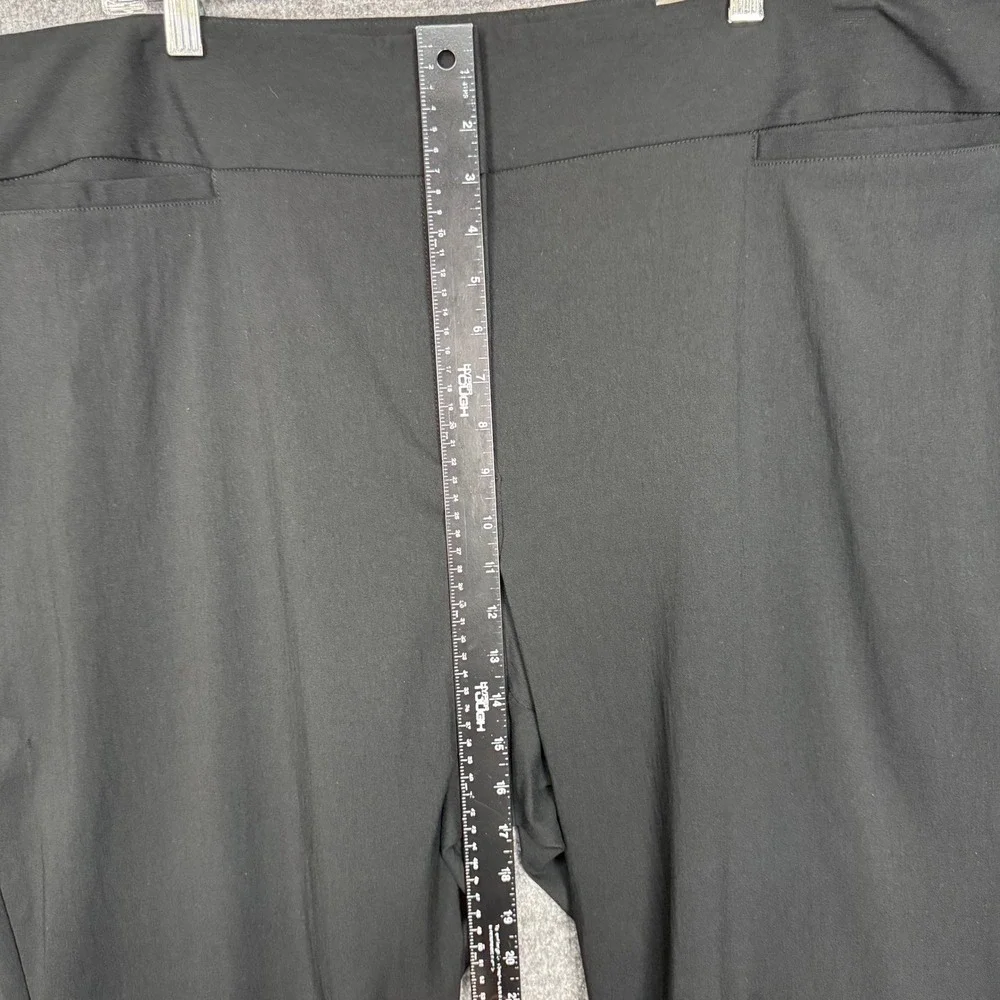 Lane Bryant Crop‎ Pants Women 28 Black Stretch Professional Workwear Slits NWT